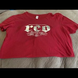 REO speed wagon red t-shirt